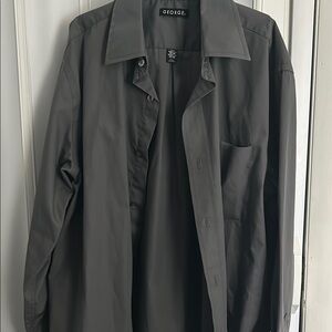 George Gray Dress Shirt with slim Fit and Smooth Fabric